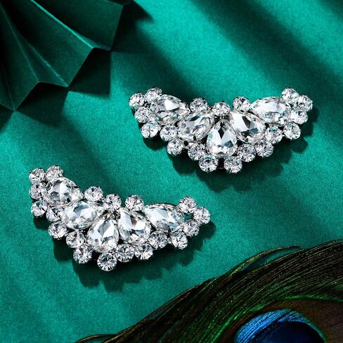 Flyonce Rhinestone Shoe Clips for Women Dress Shoes Decorative Shoe Jewelry Clips for Pumps Flats Shoe Accessories in Saudi Arabia