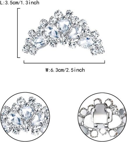 Flyonce Rhinestone Shoe Clips for Women Dress Shoes Decorative Shoe Jewelry Clips for Pumps Flats Shoe Accessories in Saudi Arabia