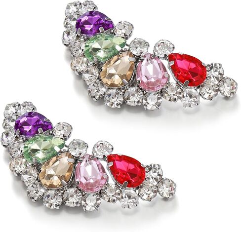Flyonce Rhinestone Shoe Clips for Women Dress Shoes Decorative Shoe Jewelry Clips for Pumps Flats Shoe Accessories in Saudi Arabia