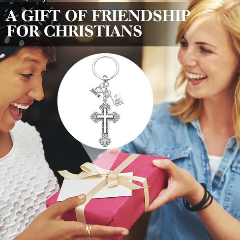 Christmas Holy Bible Pendants Keyrings Jesus Christian Cross Keychain Baptism Party Favors Religious Key Holders Gift in Kuwait