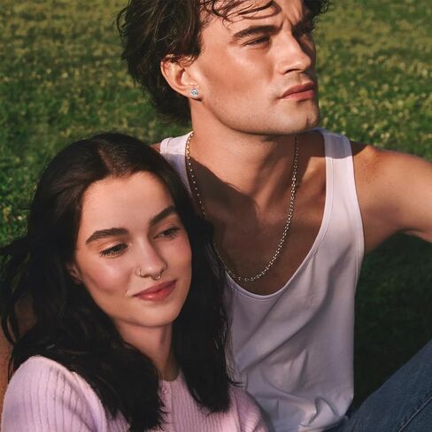 Jstyle 4 Pairs Stainless Steel Mens Womens Magnetic Stud Earrings Non-piercing CZ 4-7MM in Kuwait