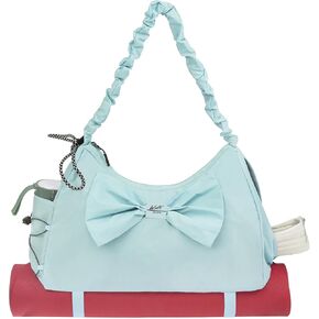 WOLT Gym Bag For Women, Beige Yoga Mat Bag with Shoes Compartment, Wet Pocket and Water Bottle Pocket