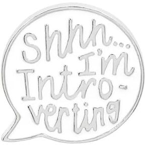 SHH. I'm an introvert Enamel Pin Funny speech bubble brooch Creative Metal pin Fashion badge for Backpacks
