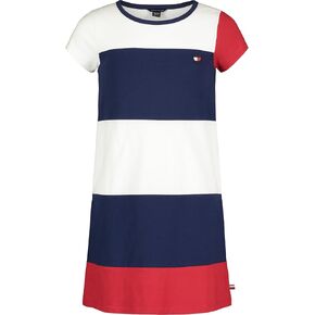 Tommy Hilfiger Girl's Short Sleeve Classic Logo Flag Crewneck T-Shirt