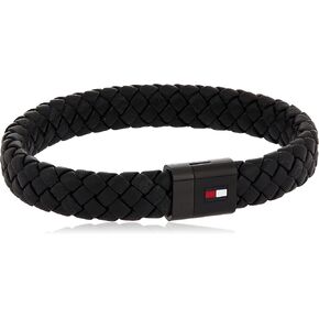 Tommy Hilfiger Men's Jewelry Round Braided Leather Bracelet