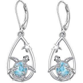 s925 Sterling Silver Turtle/Octopus/Dragonfly/Starfish/Jellyfish/Cat/Bee/Mushroom Dangle Earrings Ocean Drop Earrings Animals Jewelry Gifts for Women Wife Mom Daughter Lover Birthday Gifts
