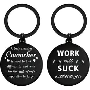 Coworker Gifts for Men Women Leaving, Colleague Appreciation Farewell Going Away Keychain