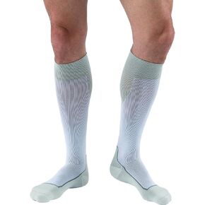 JOBST Sport Compression Socks 15-20 mmHg, Knee High, Closed Toe, Royal Blue/Gray, X-Large