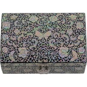 February Mountain Mother of Pearl Box - Abalone Shell Handmade Trinket Box Gifts for women who have everything