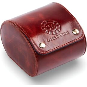 Genuine Napa Leather Watch Roll Travel Case for 3 Watches - Travel Watch Rolls and Leather Watch Display Cases with Velvet Interior - Watch Storage Organizer Men's By CALIBERWATCH