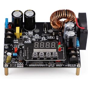 DROK DC Boost Converter, CNC 10V-65V to 12V-120V DC to DC 12V 24V 36V 48V 12A 800W Adjustable Power Supply Voltage Regulator Module, Solar Panel MPPT Charging, with Cooling Fan
