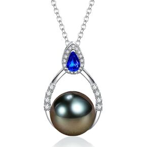 Gifts for Wife women, Tahitian Black Pearl Necklace, Mothers Day gifts for mom wife women Anniversary Birthday day gifts Valentines Day gifts for her Christmas day gifts, Fine Jewelry Gifts
