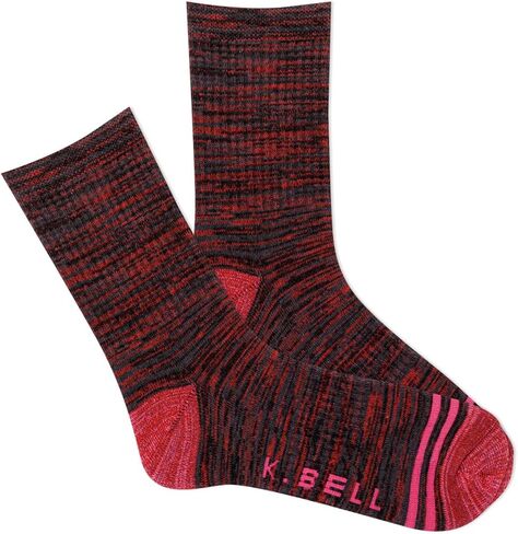 K. Bell Women's Fun Patterns & Designs Crew Socks-1 Pairs-Cool & Cute Novelty Gifts in Kuwait
