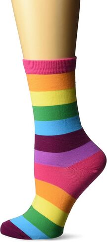 K. Bell Women's Fun Patterns & Designs Crew Socks-1 Pairs-Cool & Cute Novelty Gifts in Kuwait