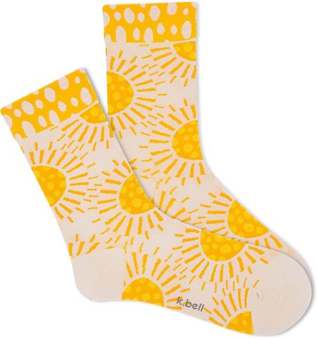 K. Bell Women's Fun Patterns & Designs Crew Socks-1 Pairs-Cool & Cute Novelty Gifts in Kuwait