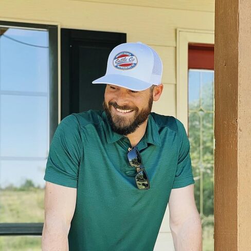 WHISKEY BENT HAT CO. Whiskey Ranch Cattle Co. Classic Round Patch Adjustable Snapback Trucker Hat in Saudi Arabia