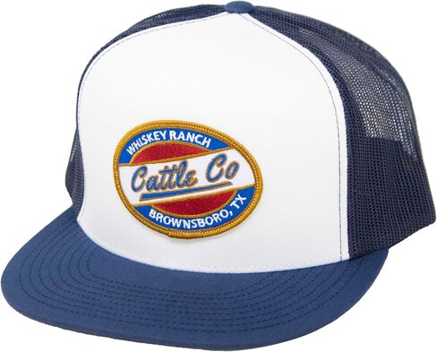 WHISKEY BENT HAT CO. Whiskey Ranch Cattle Co. Classic Round Patch Adjustable Snapback Trucker Hat in Saudi Arabia