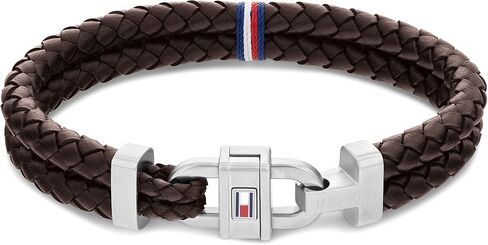 Tommy Hilfiger Men's Jewelry Carabiner Leather Bracelet in Saudi Arabia