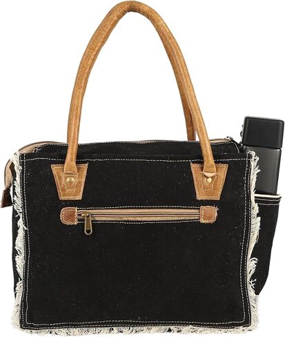 vintage crafts Bags Sel De Mer Upcycled Canvas Hand Bag Upcycled Canvas & Cowhide Tote Bag Radiant Leather Bag in Kuwait