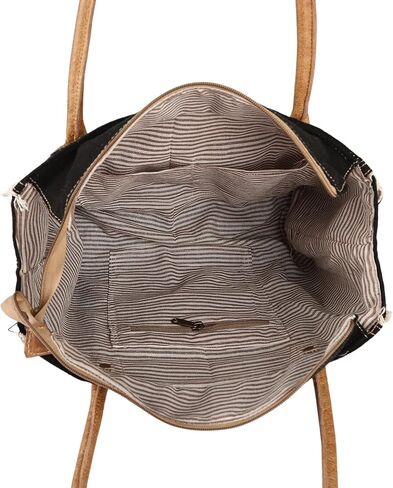 vintage crafts Bags Sel De Mer Upcycled Canvas Hand Bag Upcycled Canvas & Cowhide Tote Bag Radiant Leather Bag in Kuwait