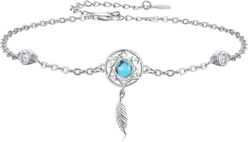 Dream Catcher Bracelet 925 Sterling Silver Flower Dreamcatcher Bracelet for Women Adjustable 7+2in Link Chain Bracelets Jewelry Gifts in Saudi Arabia