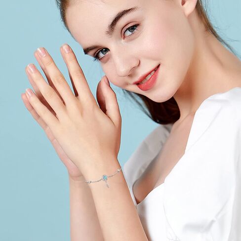 Dream Catcher Bracelet 925 Sterling Silver Flower Dreamcatcher Bracelet for Women Adjustable 7+2in Link Chain Bracelets Jewelry Gifts in Saudi Arabia