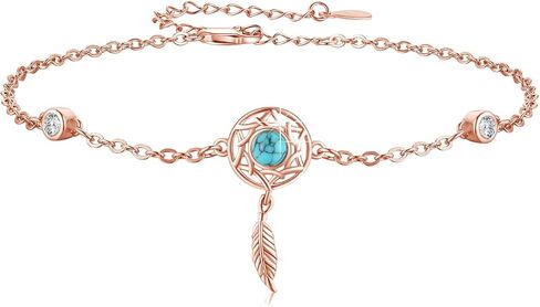 Dream Catcher Bracelet 925 Sterling Silver Flower Dreamcatcher Bracelet for Women Adjustable 7+2in Link Chain Bracelets Jewelry Gifts in Saudi Arabia