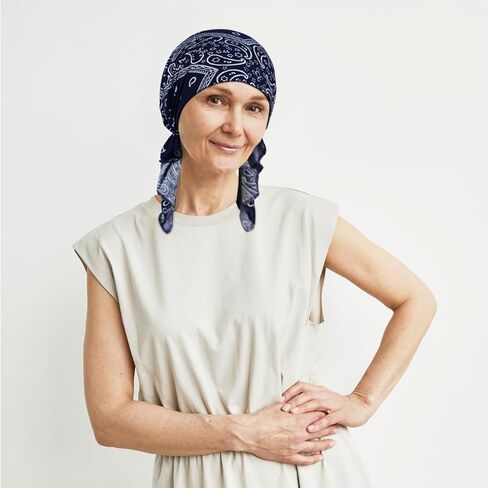 4 قطع من أغطية الرأس الكيميائية للنساء، وشاح رأس مربوط مسبقًا للسرطان من أجل تساقط الشعر in Kuwait