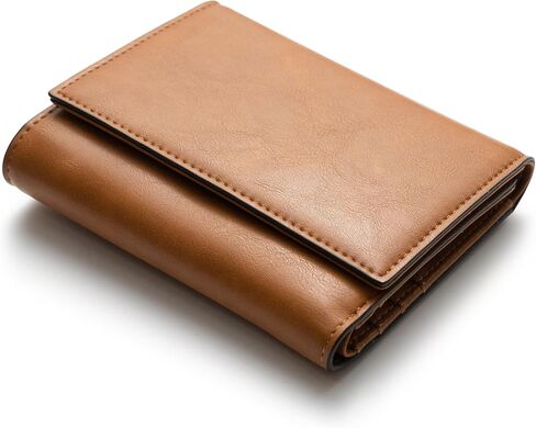 Alldaily Trifold Small RFID Blocking Wallet Slim Credit Card Wallet with with Zipper Pocket (Black) in Kuwait