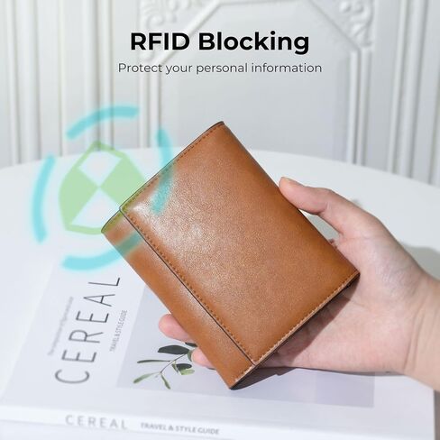 Alldaily Trifold Small RFID Blocking Wallet Slim Credit Card Wallet with with Zipper Pocket (Black) in Kuwait