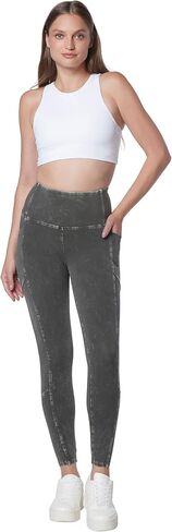 Andrew Marc Women's High Waist Faux Denim Full Length Legging, Regular and Plus Sizes in Saudi Arabia