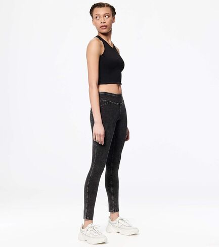 Andrew Marc Women's High Waist Faux Denim Full Length Legging, Regular and Plus Sizes in Saudi Arabia