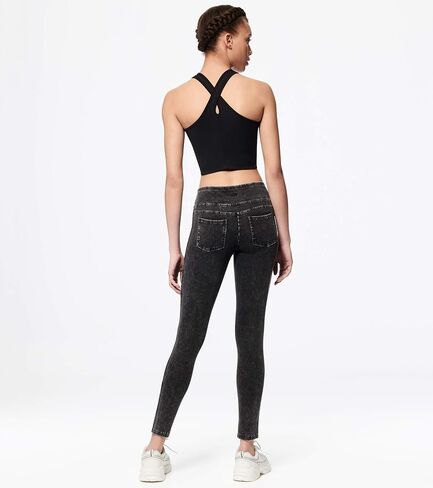 Andrew Marc Women's High Waist Faux Denim Full Length Legging, Regular and Plus Sizes in Saudi Arabia