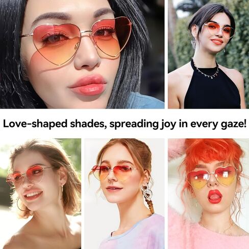 Dollger Heart Sunglasses for Women Polarized Style Mirror Lens Metal Gold Frame in Saudi Arabia