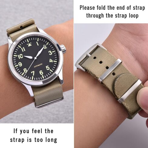 Military Ballistic Nylon Watch Strap - Seat Belt Choice of Color 20mm or 22mm for Men Women in Kuwait