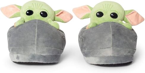 Robe Factory LLC Star Wars: The Mandalorian Child Grogu 3D Slippers | Baby Yoda-Themed Soft Plush House Shoe With Non-Slip Sole Comfortable Footwear Women Kids in Saudi Arabia