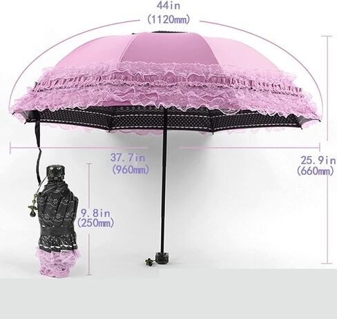 WANLIAN Lace Windproof Folding Sunny and Rainy Umbrella Ultraviolet-Proof Anti Sun UV Protection Parasol Umbrella in Saudi Arabia