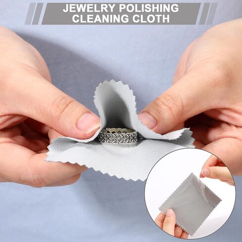 Moukeren 150 Pcs Jewelry Cleaning Cloth Soft Polish Cloth Individually Jewelry Cleaner for Silver Gold Jewelry Glasses Watch in Kuwait