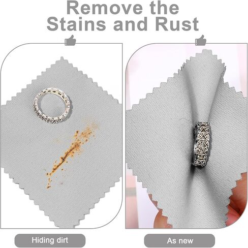 Moukeren 150 Pcs Jewelry Cleaning Cloth Soft Polish Cloth Individually Jewelry Cleaner for Silver Gold Jewelry Glasses Watch in Kuwait