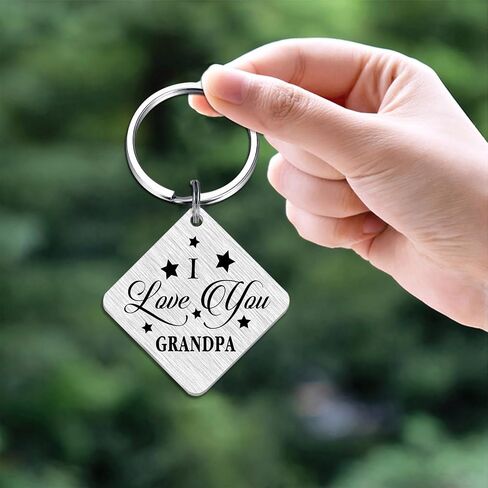 SOUSYOKYO I Love My Grandpa Keychain - Best Grandpa Ever Gifts, Appreciate Grandfather Christmas Birthday Present in Saudi Arabia