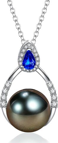 Gifts for Wife women, Tahitian Black Pearl Necklace, Mothers Day gifts for mom wife women Anniversary Birthday day gifts Valentines Day gifts for her Christmas day gifts, Fine Jewelry Gifts in Saudi Arabia