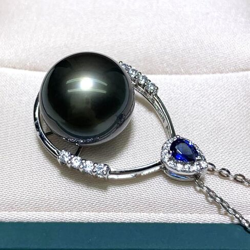 Gifts for Wife women, Tahitian Black Pearl Necklace, Mothers Day gifts for mom wife women Anniversary Birthday day gifts Valentines Day gifts for her Christmas day gifts, Fine Jewelry Gifts in Saudi Arabia