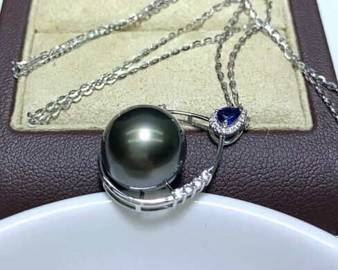 Gifts for Wife women, Tahitian Black Pearl Necklace, Mothers Day gifts for mom wife women Anniversary Birthday day gifts Valentines Day gifts for her Christmas day gifts, Fine Jewelry Gifts in Saudi Arabia