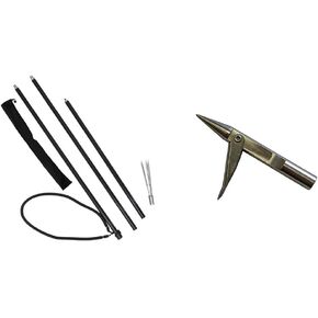 Scuba Choice Aluminum Travel Hand Spear with Carrying Bag (3 Piece), 6.5'
