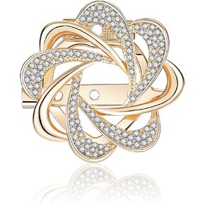 Scarf Ring Clip Rhinestones Clothes Knotted Corner Buttons Brooch Buckle belt accessary for Women