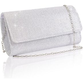 Larcenciel Glitter Evening Bag, Formal Envelope Clutch Purses for Women, Ladies Handbag for Wedding Party Cocktail Date Night