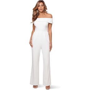 Xscape womens Over-the-shoulder Scuba Crepe Jumpsuit
