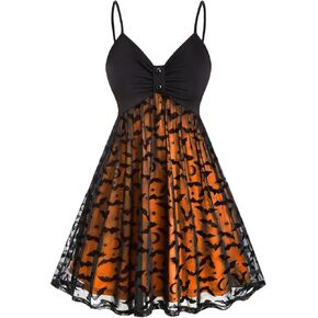 ROSE GAL Womens Plus Size Dresses Sleeveless Wrap V-Neck Gothic Vintage 50S Spaghtti Strap Swing Maxi Dress