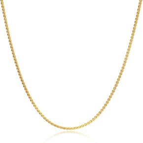 18k Gold Plated Titanium and Stainless Steel Dainty Chain Necklace for Women Men
