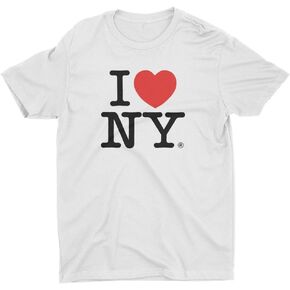 I Love NY Men's Unisex Tee Officially Licensed T-Shirt Heather Gray